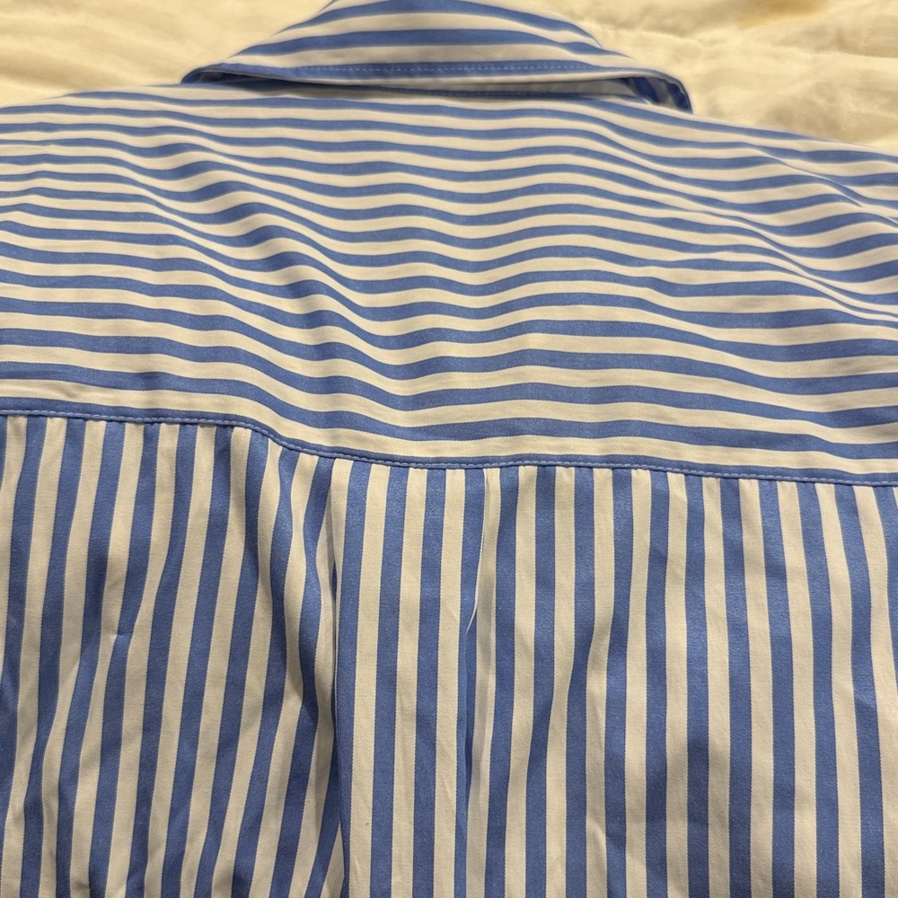 Zara Blue and White Striped Shirt - Picture 9 of 9